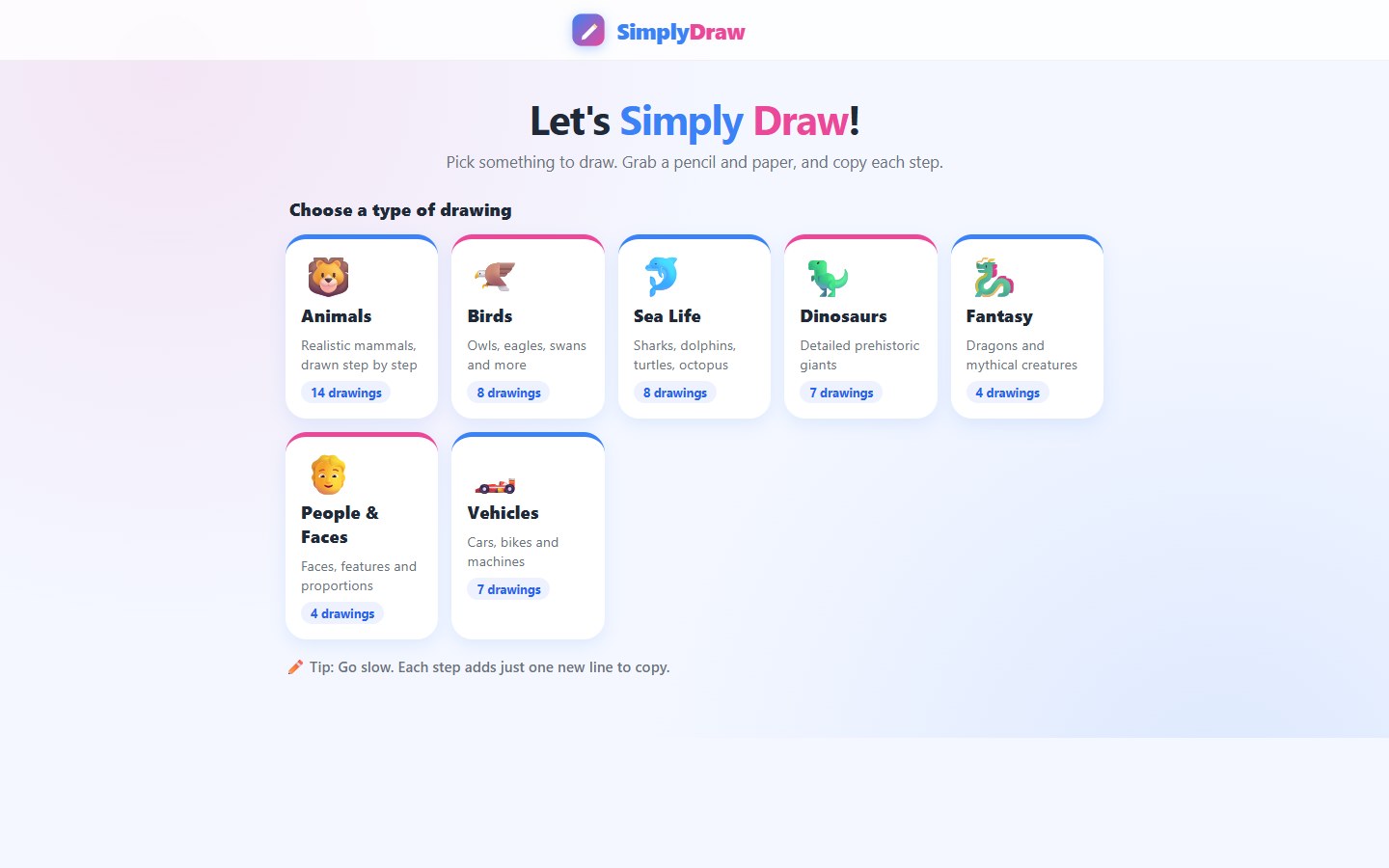 Simply Draw homepage