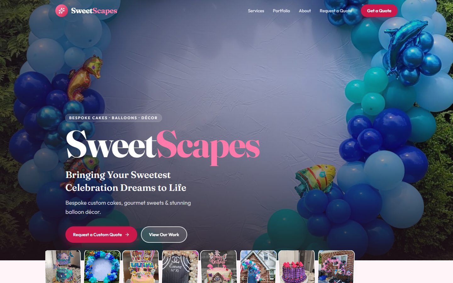 SweetScapes homepage